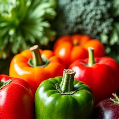Étal coloré de légumes frais de saison.